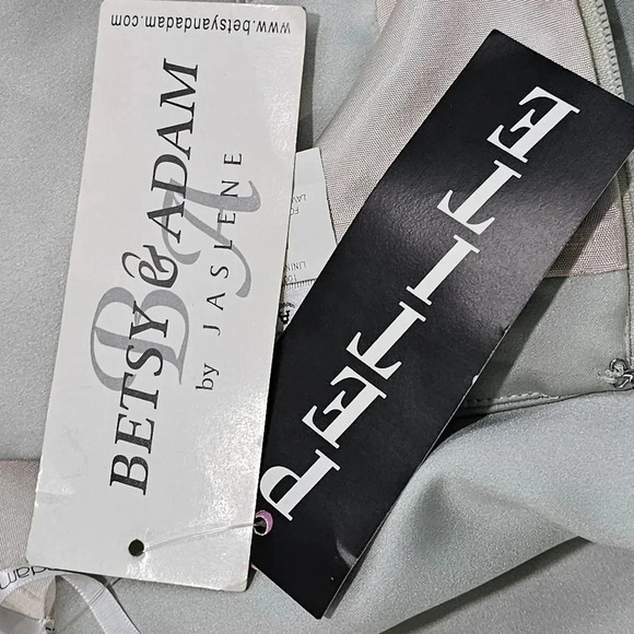 Betsy & Adam Jaslene MP Corset Gown Set Deadstock Mint Green Vintage Dress 90s - Picture 7 of 13